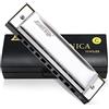 East Top Armonica a bocca, 10 fori 20 toni Blues C Armonica diatonica, Armonica C per adulti, principianti, professionisti, studenti e bambini, come regalo, T10-3