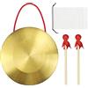 CiShow Piatti Gong in ottone a mano da 15cm/5,9pollici Strumenti portatili in ottone con gong