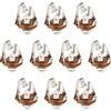 OTOTEC 10PCS 6.35mm (1/4) Stereo TRS femmina Jack Socket con rondella e dado Tipo di saldatura per chitarre elettriche audio Altoparlanti Interruttore a pedale Bass Fender