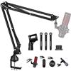 Aokeo Braccio Microfono,Aokeo Ak-35 Mic Sospensione Boom Scissor Braccio del Supporto per Blue Yeti,Nano,Snowball ice,Hyperx QuadCast s,HyperX SoloCas