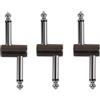 Rayzm Connettori Patch per pedaliera 6.35mm per la connessione di più pedali effetti, adattatore maschio/maschio per pedaliera per chitarra al posto dei cavetti patch, Imballo da 3 pezzi