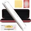 East Top 24 fori Armonica tremolo professionale Chiave di F #, T2406S Armonica Per adulti, musicisti professionisti e studenti
