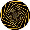 Sconosciuto Slipmat Slip Mat Scratch Pad Feltro per qualsiasi 12 LP DJ Vinyl Giradischi Giradischi Grafica personalizzata - Spiral Squares