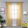 GIRASOLE HOME Coppia Tende Filtranti in Tessuto Simil Seta Tinta Unita Tenda Faux Silk per Soggiorno Camera e Interni 2 Pannelli con Tasca (70x235cm, Oro)