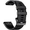 NotoCity Cinturino Quickfit 22mm per Garmin Fenix 7/6/5/7 Pro/6 Pro/5 Plus/8 47mm,Con Garmin Forerunner 945/955/965/970/E 45mm/Approach S60/S62/S70 47mm(Nero)