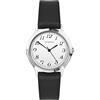 Sekonda Orologio classico da donna, al quarzo, facile da leggere, con display analogico bianco e cinturino nero, Nero , Classico