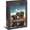 Ulmer Puzzleschmiede Puzzle da 1000 pezzi Father & Son, motivo elefante classico, prodotto in Germania