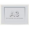 H HANSEL HOME Cornice Legno A3, Cornice Bianca Foto 29.7x42cm con Pannello in Metacrilato per Tavolo e Parete
