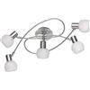 RL LIVE YOUR LIGHT Reality Leuchten Lampada da soffitto E14, Nickel Matt/Chrom, 25 x 52 x 23 cm