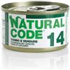 Natural Code Adult Cat Cibo Umido per Gatti - 14-Tonno e Verdure - 24x85 gr