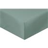 Sleepdown Lenzuolo con angoli, super morbido, di facile manutenzione, in policotone, aspetto lussuoso, profondità 25 cm, non si stira, colore: verde salvia, per letto matrimoniale, 5056242894407
