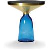 CLASSICON tavolino BELL SIDE TABLE con struttura in ottone - BELL-SIDE-TABLE-BRASS-SAPPHRIE-BLUE