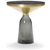 CLASSICON tavolino BELL SIDE TABLE con struttura in ottone - BELL-SIDE-TABLE-BRASS-QUARTZ-GREY-MARQUINA