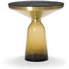 CLASSICON tavolino BELL SIDE TABLE con struttura in ottone - BELL-SIDE-TABLE-BRASS-AMBER-ORANGE-MARQUINA