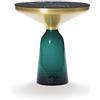 CLASSICON tavolino BELL SIDE TABLE con struttura in ottone - BELL-SIDE-TABLE-BRASS-EMERALD-GREEN-MARQUINA