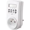 Perel Programmatore settimanale, digitale, 230 V, 16 A, 3680 W, messa a terra francese tipo E, bianco