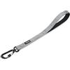 Hyhug Premium aggiornato guinzaglio corto in nylon resistente di 45,7 cm di lunghezza con comoda maniglia imbottita e robusta clip per cani di taglia media. (Nevischio grigio)