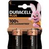 DURACELL Batterie pile alcaline Duracell PLUS C2 mezza torcia (2 pezzi)