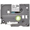 Nastro per etichettatrice compatibile Brother TZE-135 TZe TAPE Laminato da 12 mm (Rotolo 8 metri) BIANCO SU TRASPARENTE