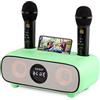 DLARA Cassa Bluetooth Karaoke,karaoke con2 UHF- Microfoni Wireless professional,Karaoke Professionale Completo,Supporto AUX/USB/TF,Ideale per Karaoke Domestico,Feste Canore