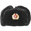 MFH Inverno Russo Cappellino Nero con Badge Taglia M