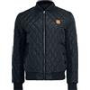 Urban Classics Diamond Quilt-Giacca in Nylon, Blu Navy, XL Uomo