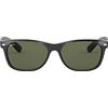 Ray-Ban New Wayfarer, Occhiali da sole, unisex, Verde militare (812/51), 55 mm