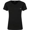 Emporio Armani Crew Neck T-Shirt Iconic Logoband, Maglietta Donna, Nero (Black), XS