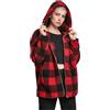 Urban Classics Giacca da Donna con Cappuccio Sherpa, Tortora Morbida/Nero, XXXXL
