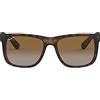 Ray-Ban Justin RB4165 Non-Polarized- Occhiali da Sole Unisex, Marrone (Avana Scuro), 54 mm