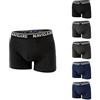 Navigare 6 Boxer Uomo Cotone Elasticizzato Elastico Esterno Art. 573/E Bianco O COLORATO (7/XXL, Nero/Blu/Grigio)