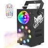 Macchina Fumo Discoteca Nero 1200W Macchina del Fumo con 6 Luci a LED,  Macchina Nebbia RGB con Telecomando e Serbatoio da 1L per Matrimonio, Macchine del Nebbia per Festa, Teatro, Discoteca : 