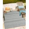 Mias Teppiche Mia's Teppiche Adora - tappeto moderno, stile boho, adatto per uso interno ed esterno, soprattutto piatto, ideale per cucina e sala da pranzo, grigio, 160x220cm