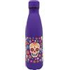 NERTHUS FIH 906 - Borraccia a doppia parete, 500 ml, in acciaio inox, con teschio, thermos a doppia parete per freddi e caldi