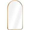 Navaris Specchio da Parete ad Arco - Specchio Semiovale 45 x 80 cm - Specchio Decorativo per Camera Sala Soggiorno Bagno - Design Moderno - Oro Bronzo