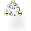 Thomas Sabo Orecchini a perno Le signore 18 carati (750) bicolore Non applicabile Irregolare H2197 414 14, Oro