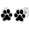 Elli Orecchini da Donna Motivo Zampa Animale Giocoso con Smalto in Argento Sterling 925