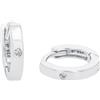 amor Creoles Gioielli per orecchie da Donna in Argento 925, con zirconi sintetici, 1 cm, Argento, Viene fornito in confezione regalo per gioielli