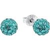 amor Orecchini da Donna in Argento 925, con vetro di cristallo, 0,6 cm, Argento, in confezione regalo