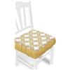 Russo Tessuti Set 6 Cuscini Sedie Coprisedia Imbottiti Elastico Cucina Salone SVEVA Medaglione-Beige