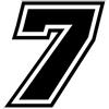 4R Quattroerre.it 13377 Numero Racing 7 Moto GP, Nero, 10 x 9,5 cm