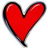4R Quattroerre.it Quattroerre 14112 Sticker Adesivo 3D Cuore, 60 x 55 mm
