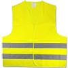 Cartrend 50130 Gilet ad alta visibilità, taglia XL, DIN EN 20471 in pratica borsa di tessuto con chiusura lampo, giallo