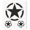 4R Quattroerre.it - 6326 - Adesivi Sticker Stella Militare, 10 x 12 cm