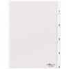 Durable 682019 - Divisorio con cavalierini termosaldati e set di etichette, f.to A4, 5 tasti, foratura 80x80x80 mm, trasparente