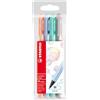 STABILO pointMax - Fineliner Premium - Astuccio da 4 Pastel - Colori assortiti