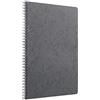 Clairefontaine 781455C collezione Age Bag Quaderno a spirale grigio - A4 21x29,7 cm - 100 pagine a righe con margini - Carta Bianca 90 g - Copertina in carta Lustrée a grana grossa effetto cuoio