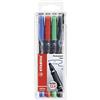 STABILO OHPen universal Permanente - Marcatore - Tratto Fine (0,7 mm) - Astuccio da 4 - Colori assortiti