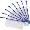 Djois Tarifold Fr 509041 - Set di 8 tasche in plastica, formato a quadri, portadocumenti con cerniera trasparente, per ufficio, viaggi, scuola, casa, colore: blu