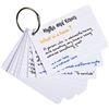 Exacompta - Rif. 10330E - Confezione da 50 Flashcard sotto pellicola + anello - Bristol a righe perforate - formato A7 - Colore casuale: bianco, rosa, blu, giallo, verde